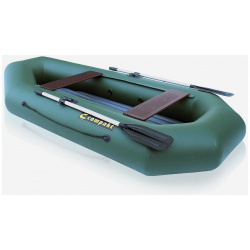 Лодка ПВХ "Компакт 260N"  НД надувное дно (зеленый цвет) упаковка мешок оксфорд Compakt 4162022OLMPC3B