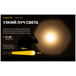 Фонарь ручной Armytek Dobermann Pro Magnet USB  холодный свет Черный F07501CRITLA3U