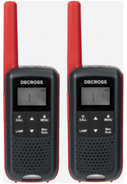 Комплект из двух радиостанций Decross DC63 Red Twin EU с ЗУ  Красный MT257CSTHD33