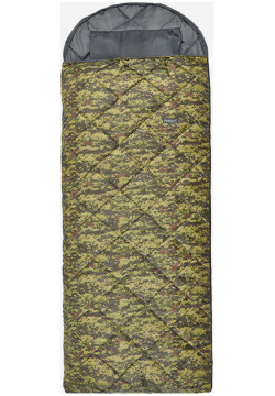 Спальный мешок Фрегат (200) с ультразвуковой стежкой и подушкой подголовником  камуфляж ширина 85 см Зеленый FREGAT193WFSQG82 KAMPIX