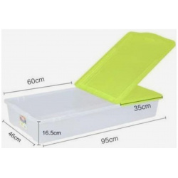 Короб для xранения IRIS OHYAMA UNDER BED PLASTIC BOX 46л  зеленый UB950 GRFEUAI13 GREEN