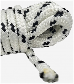 Шнур плетеный Петроканат ШВАРТОВЫЙ 14 0 мм  бел /черн 2700 кг 9 м евромоток (промышленный/крепежный) Белый SHVARTEVRTEVROMOT9MTPWIP3T WT BL14MM