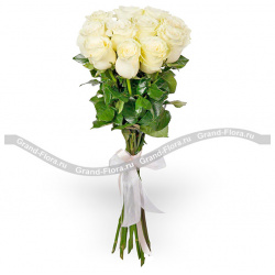 Розы поштучно Гранд Флора pr 8 11 белых роз