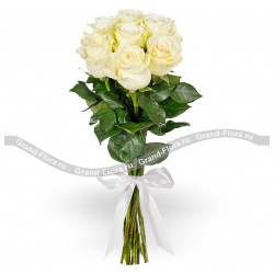 Розы поштучно Гранд Флора pr 2 7 белых роз