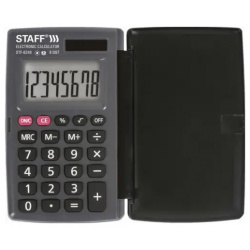 Калькулятор карманный "STF 6248"  8 разрядов двойное питание 104х63 мм Staff 250284