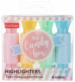 Текстовыделители "Candy Pastel"  1 4 мм цвета Хатбер HL_070250