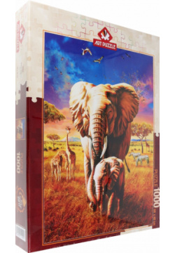 Пазл  Слониха со слонёнком 1000 элементов Art Puzzle