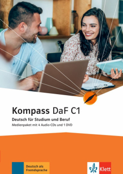 Kompass DaF C1  Deutsch für Studium und Beruf Medienpaket mit 4 Audio CDs + DVD Klett 9783126700108