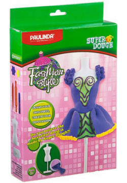 Набор для лепки из теста Fashion style  с манекеном и массой фиолетовый Paulinda