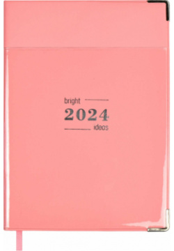 Ежедневник датированный на 2024 год  розовый А6+ 128 листов Феникс+