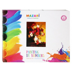 Картина по номерам Цветы MAZARI 