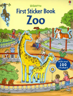 First Sticker Book  The Zoo Usborne 9781409523130 A that features