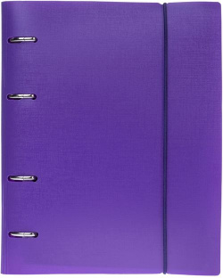Тетрадь на кольцах Canvas Фиолетовая  120 листов клетка Хатбер