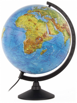 Глобус Земли физико политический  рельефный с подсветкой 320 мм Globen К013200223