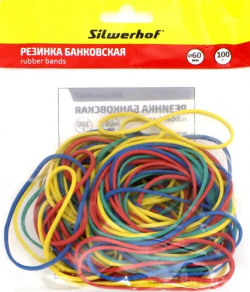 Резинки для купюр "Silwerhof"  цвет: в ассортименте 60 мм 100 грамм арт 189011 Silwerhof