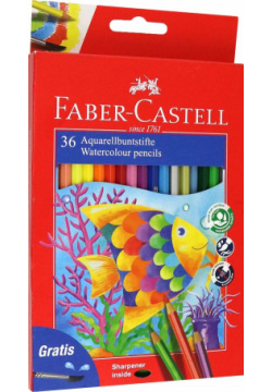 Карандаши цветные акварельные Рыбки  36 цветов Faber Castell