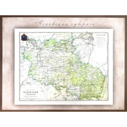 Карта ретро Псковской губернии на 1898 г  РУЗ Ко