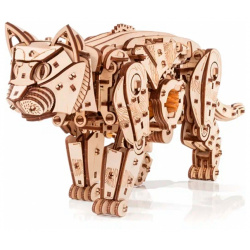 Сборная модель деревянная  конструктор 3D Механический Кот (Кошка) Eco Wood Art