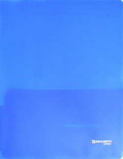 Папка уголок "Brauberg"  2 кармана 180 мкм синяя Brauberg 224883