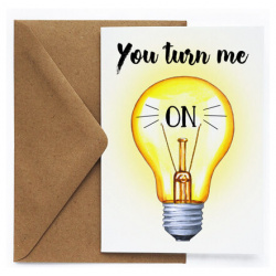 Открытка «Лампа» Cards for you and me Дизайнерские открытки с авторскими