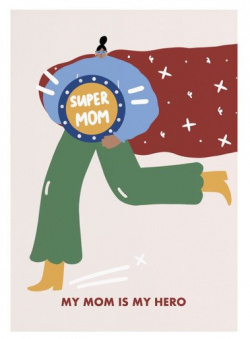 Открытка "Super Mom" Opaperpaper 