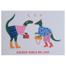 Открытка "Gossip girls"  10 х 15 см Opaperpaper