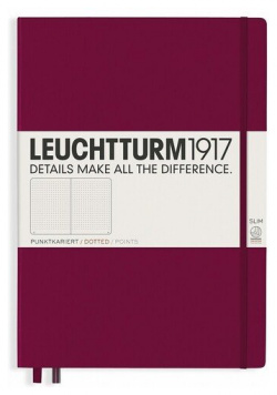 Записная книжка А6  в точку темно красная Leuchtturm 1917