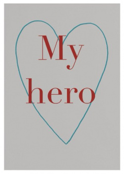 Открытка "My hero with heart" Opaperpaper 