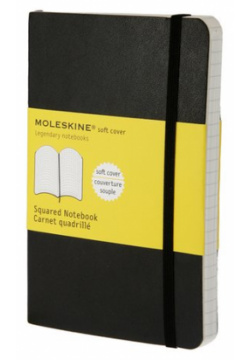 Блокнот "Classic Soft Squared" Pocket  96 листов в клетку черный Moleskine