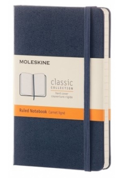 Блокнот "Classic" Pocket  96 листов в линейку синий Moleskine