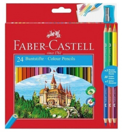Карандаши цветные  24 цвета + 4 Faber Castell