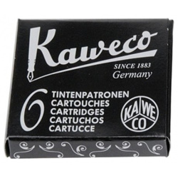 Набор картриджей "Kaweco"  жемчужно черный Kaweco 6 в комплекте