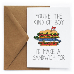 Открытка "Сэндвич"  10 х 15 см Cards for you and me