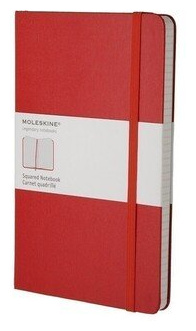 Блокнот "Classic Squared" Large  120 листов в клетку красный Moleskine