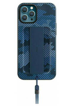 Чехол Uniq для Iphone 12 Pro Max Heldro +Band DE Anti microbial  Marine camo