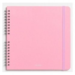 Скетчбук для акварели на пружине Falafel books  бледно розовый 19 х см