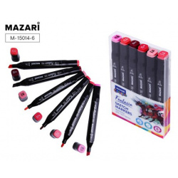 Набор маркеров для скетчинга Mazari Fantasia Pink colors  6 шт