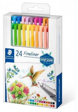 Набор капиллярных ручек Staedtler Fineliner Triplus  24 цвета