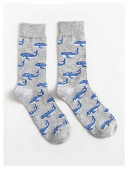 Носки Krumpy Socks Кит  40 45 серый