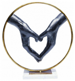 Предмет декоративный Сердце из рук  32 х 34 11 см синий Kare