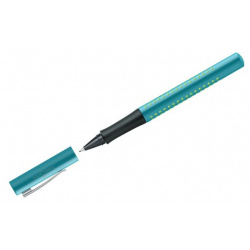 Ручка капиллярная Faber Castell Grip 2010  синяя бирюзово зеленый корпус