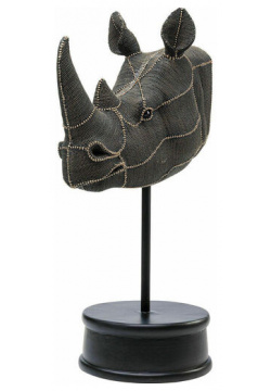 Предмет декоративный Голова носорога  31 х 69 42 см черный Kare