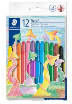 Мелки восковые Staedtler Noris Club выкручивающиеся  12 цветов