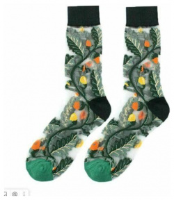Носки Krumpy Socks Vivid Flowers Ягодки прозрачные  р 35 40 Тип ткани: Хлопок