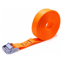 Ремень для фиксации груза с пряжкой CARCAM 5м Оранжевый 