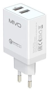 Зарядное устройство Mivo MP 321Q Quick Charger 30W (2 USB) 