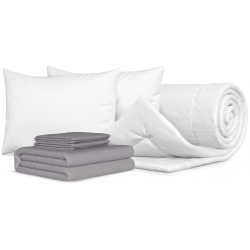 Комплект Одеяло Beat + 2 Подушка Sky постельного белья Comfort Cotton  цвет: Светло серый Askona