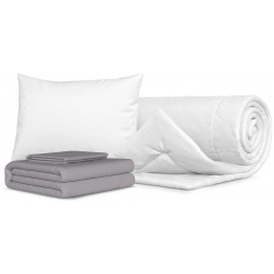 Комплект Одеяло Beat + Подушка Sky постельного белья Comfort Cotton  цвет: Светло серый Askona