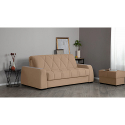 Прямой диван Domo Pro с накладкой цвет Ясень  стежка ромб Askona