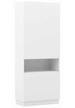 Шкаф двухдверный с нишей Life Time  цвет Белый Askona